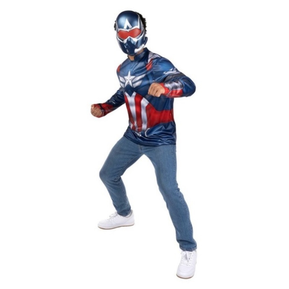 Marvel Captain America Themed Shirt & Mask